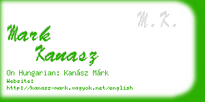 mark kanasz business card